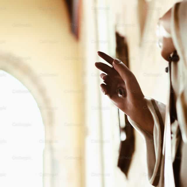 Scar of love - Catholic stock images