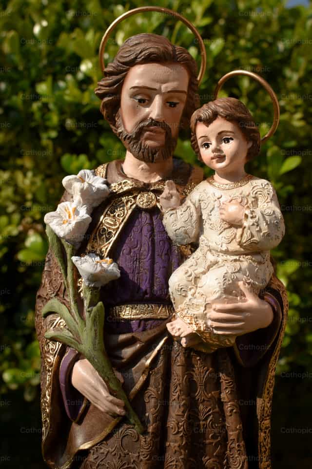 Saint Joseph et Jésus - Images catholiques de stock