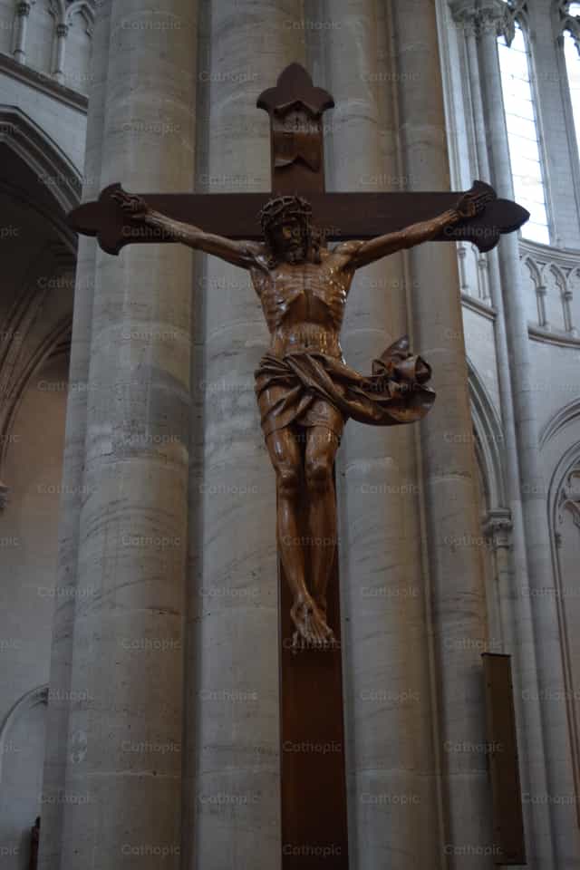Hesus sa Krus - Mga Catholic stock image