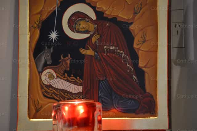 Icono de la Virgen Maria y Jesus - Banco de imágenes católicas