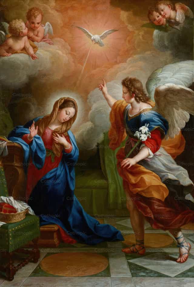 Ang Pagpapahayag kay Maria - Mga Catholic stock image