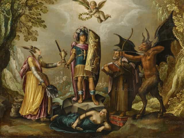 Chrześcijański żołnierz - Katolickie zdjęcia stockowe - Zdjęcie: Restored Christian Art