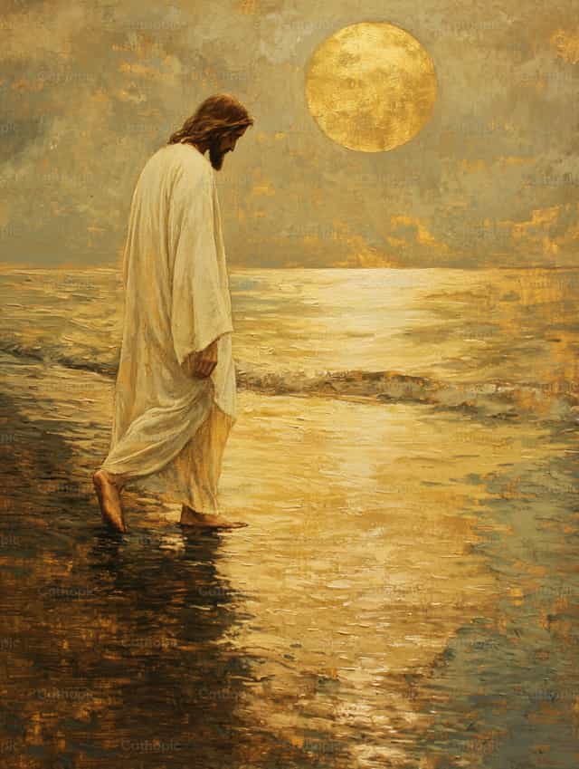 Jesus am Strand - Katholische Stockfotos