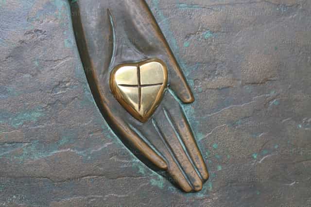 I offer you my heart - Catholic stock images