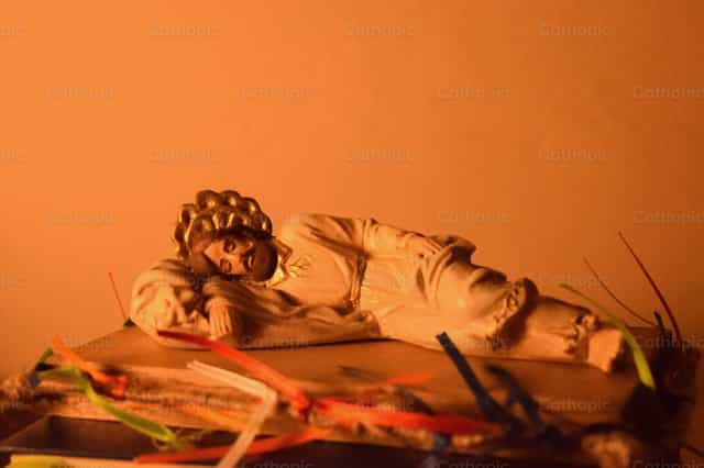 Sleeping St. Joseph Statue - Catholic stock images