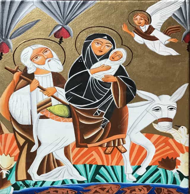 Pagpipinta ng Banal na Pamilya - Mga Catholic stock image