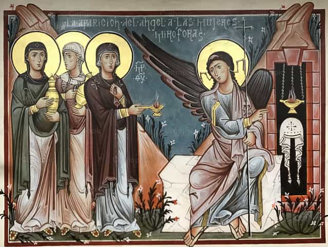 Bakit hinahanap nila ang mga nabubuhay sa gitna ng mga patay? - Mga Catholic stock image