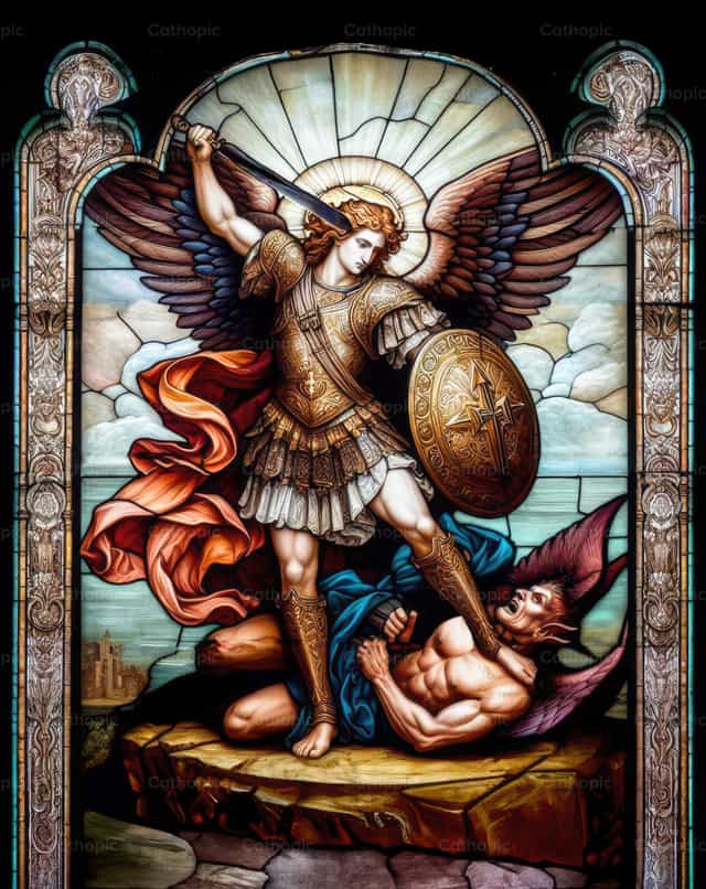 San Miguel, Príncipe de la Milicia Celestial - Banco de imágenes católicas