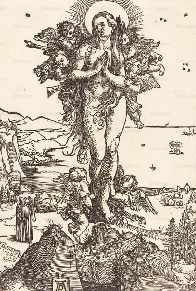 The elevation of Saint Mary Magdalene - Catholic stock images