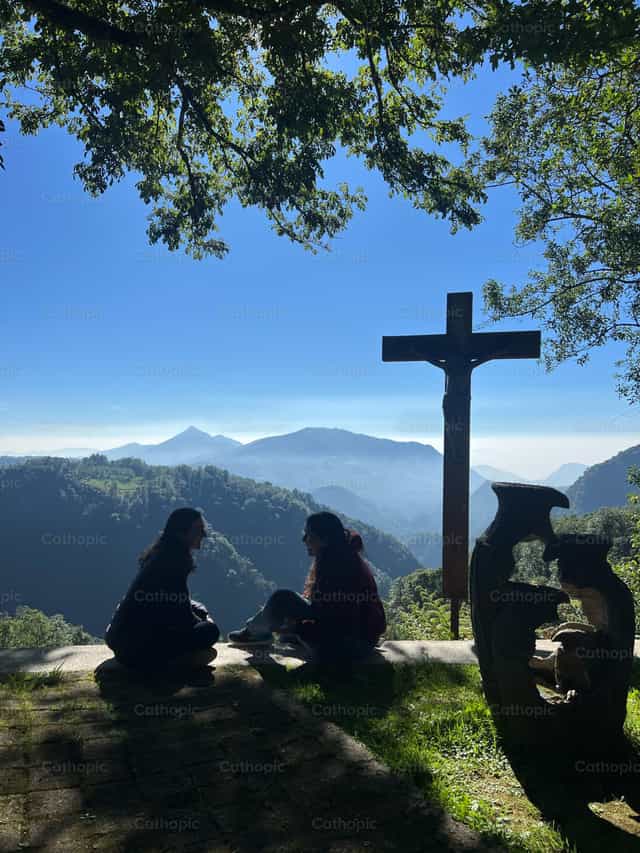 Friendship in Christ - Catholic stock images