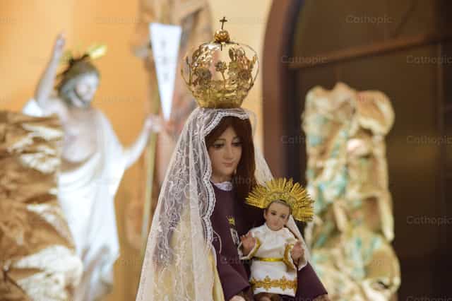 Virgem do Carmo - Imagens católicas de stock
