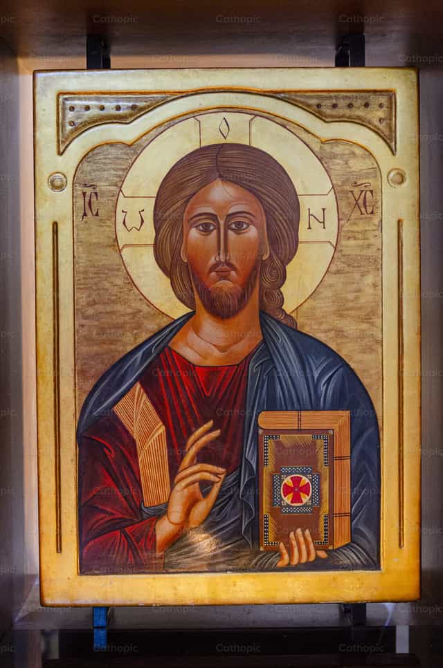 Icona del Pantocratore - Immagini stock cattoliche