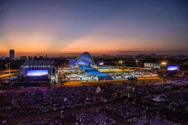 Weltjugendtags-Vigil Panama 2019 - Katholische Stockfotos