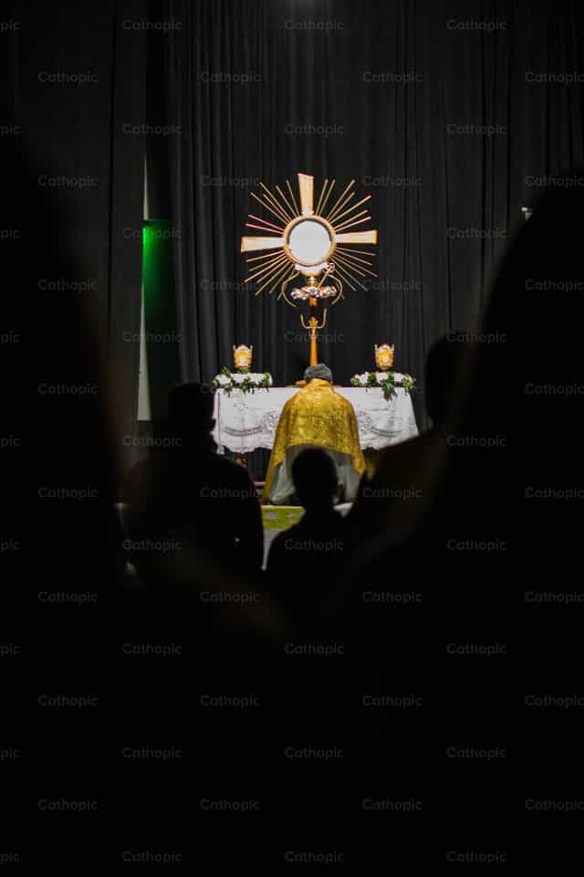 Adoration - Images catholiques de stock