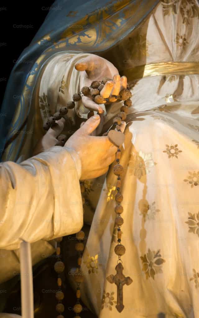 Rosary of Mary Mother - Catholic stock images