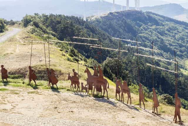 Siluetas en el Camino de Santiago - Banco de imágenes católicas