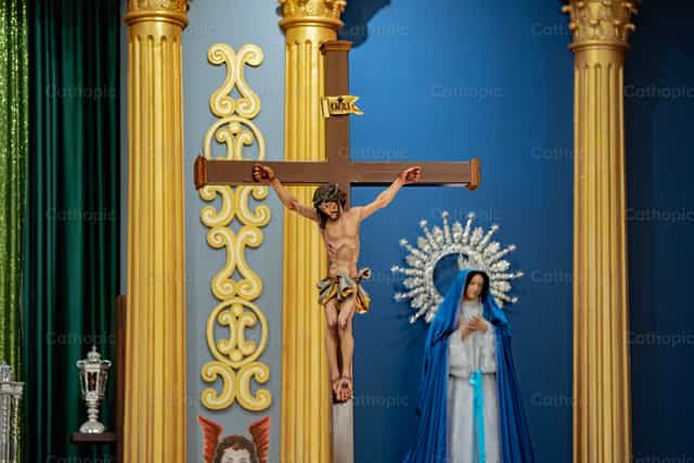 Christus und Maria - Katholische Stockfotos