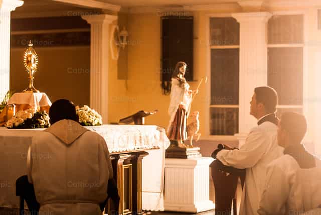 Jezus, de Goede Herder - Katholieke stockfoto's
