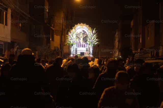 Processione latina - Immagini stock cattoliche