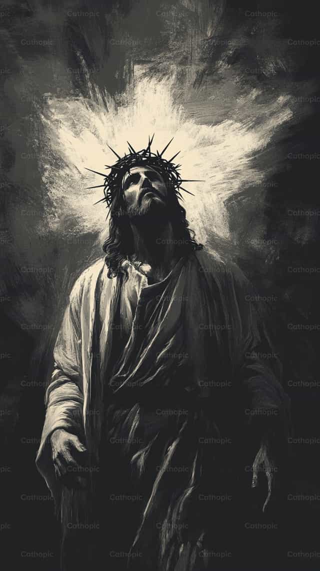 Jesus mit der Dornenkrone - Katholische Stockfotos