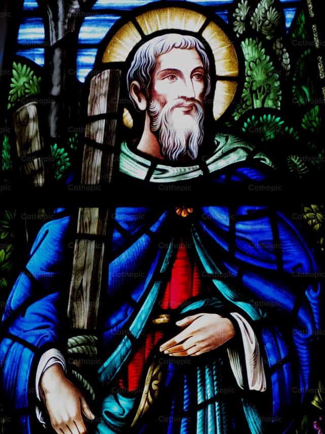 Vitral del primer seguidor de Cristo - Banco de imágenes católicas - Fotografía por Luis Carlos Bonilla Soto