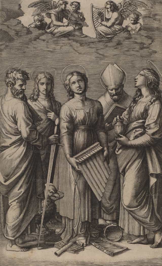 Santa Cecilia - Mga Catholic stock image - Larawan ni Restored Christian Art