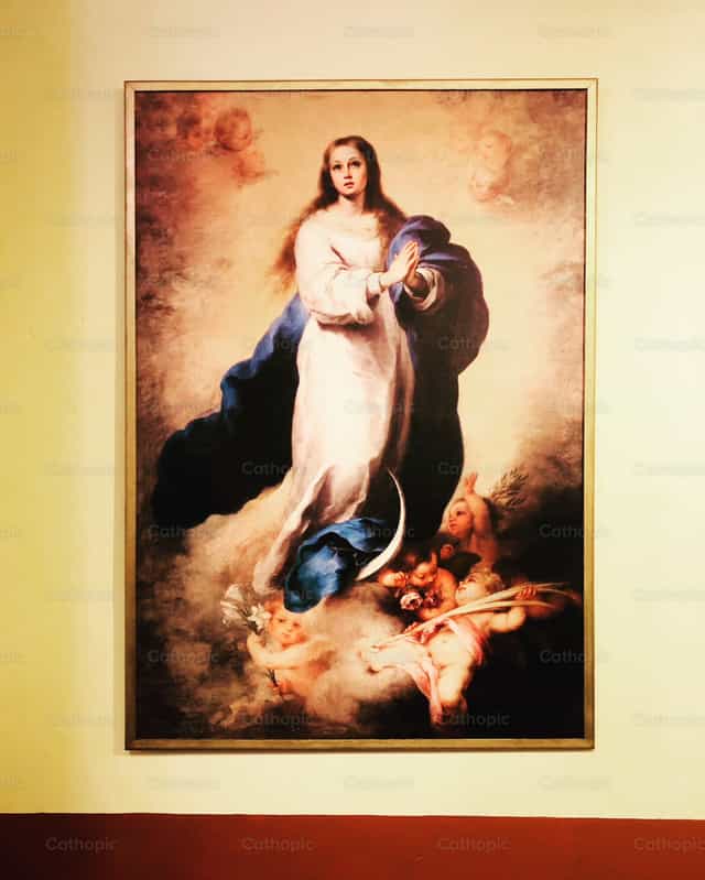 Peinture de l’Immaculée Conception - Images catholiques de stock
