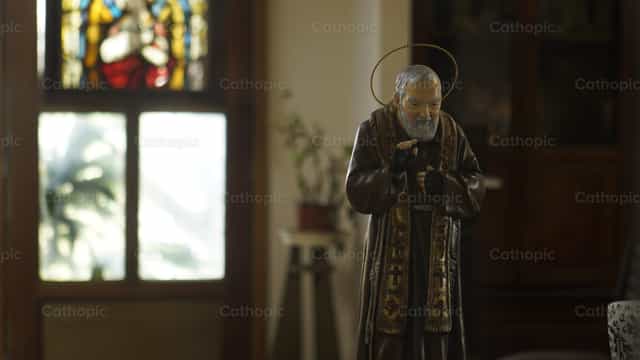 Padre Pio giving his blessing - Catholic stock images