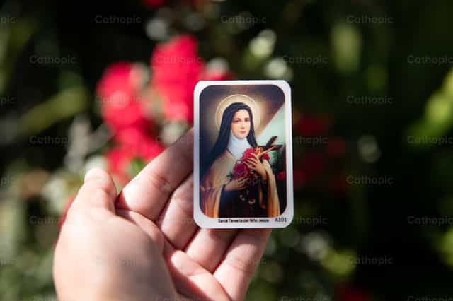 Estampita de Santa Teresita del Niño Jesús - Banco de imágenes católicas