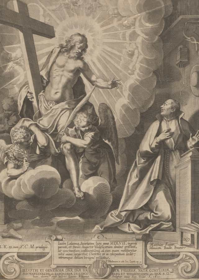 Cristo se aparece al jesuita Jacob Ledema - Banco de imágenes católicas