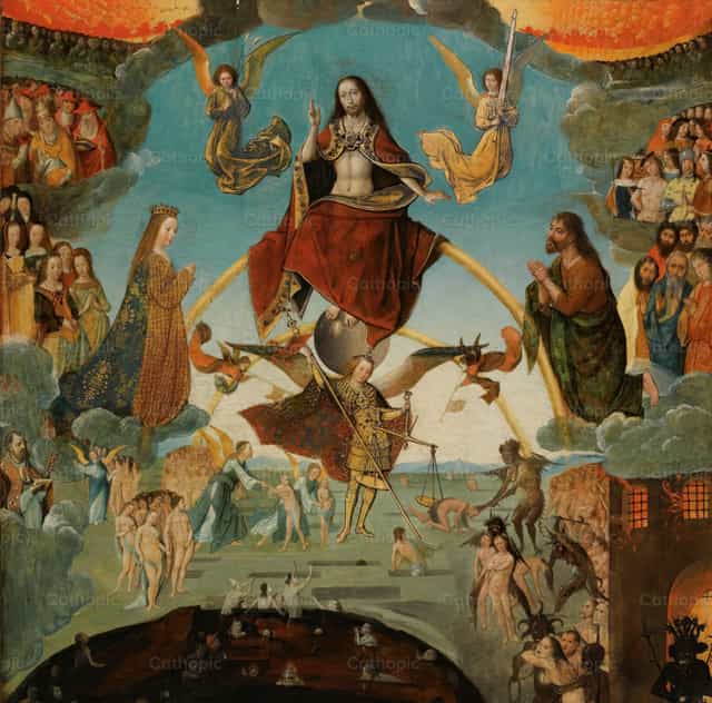 Ang Huling Paghuhukom - Mga Catholic stock image