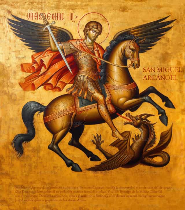 Saint Michel Archange, soldat de Dieu - Images catholiques de stock - Photo de Julián Iglesias