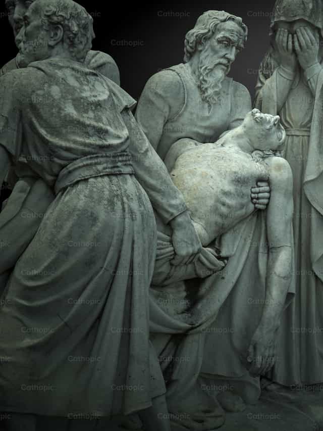Jesús es puesto en el sepulcro - Banco de imágenes católicas - Fotografía por Pitangus Alfonso Asensio