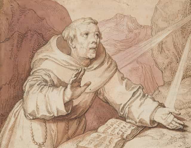 Der heilige Franziskus empfängt die Stigmata - Katholische Stockfotos