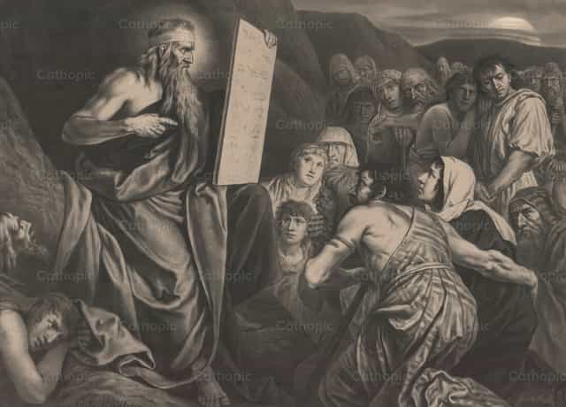 Ang mga tapyas ng batas - Mga Catholic stock image - Larawan ni Restored Christian Art