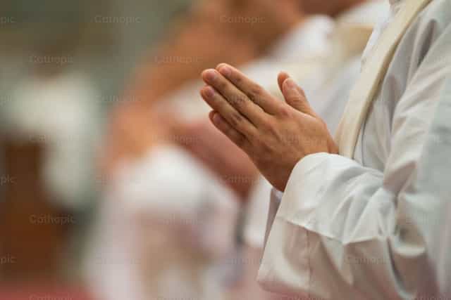 Banal na mga kamay - Mga Catholic stock image