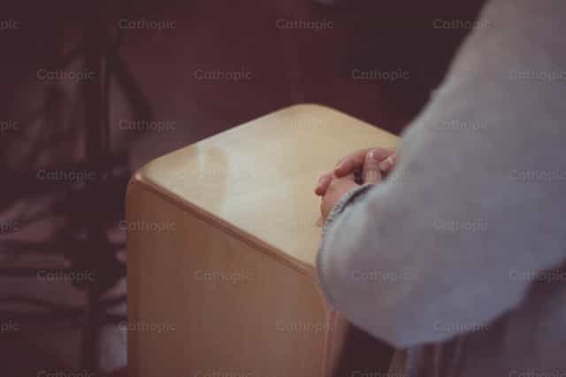 Praten met God - Katholieke stockfoto's