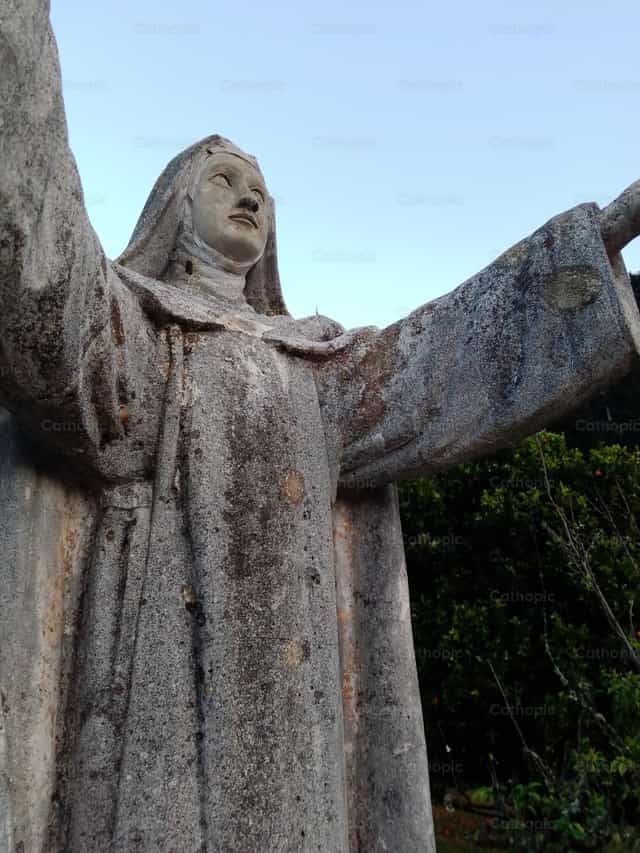 Saint Therese of the Infant Jesus, stone image - Catholic stock images