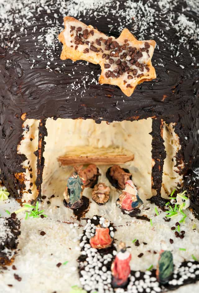 Nacimiento de Jesus hecho por dulces - Banco de imágenes católicas - Fotografía por Antonio Gravante