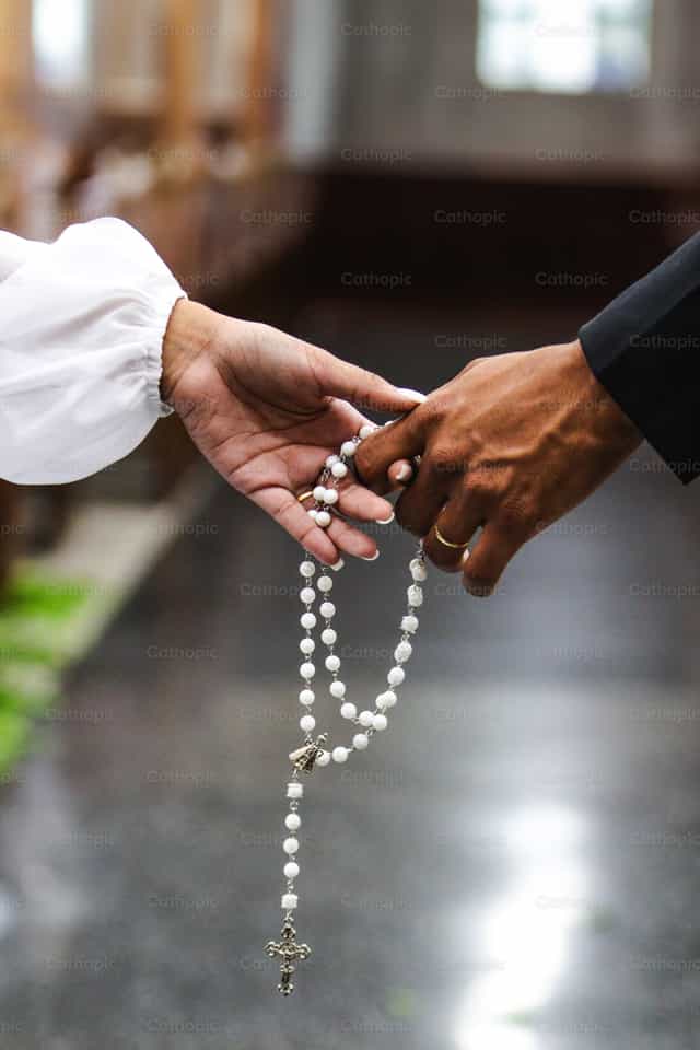 Wedding Rosary - Catholic stock images