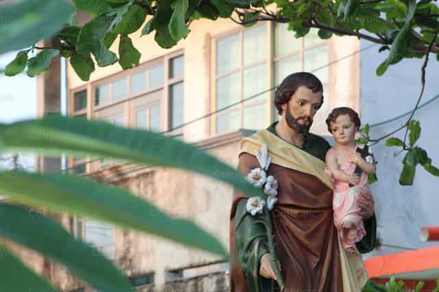 Saint Joseph, le Gardien - Images catholiques de stock
