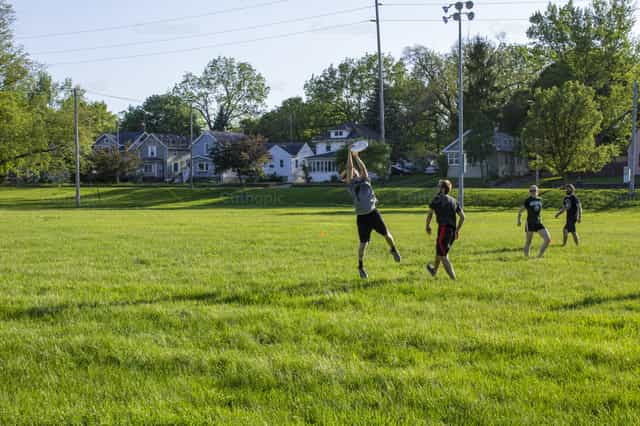 Ultimate Frisbee - Katholische Stockfotos