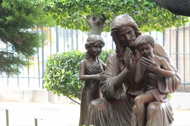 Jesus and the children - Catholic stock images
