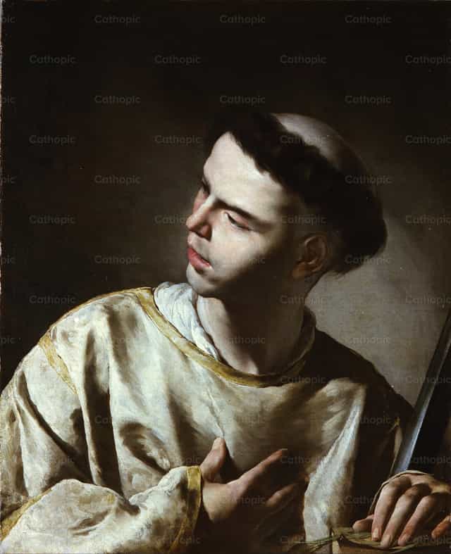 Saint Laurent - Images catholiques de stock - Photo de Restored Christian Art