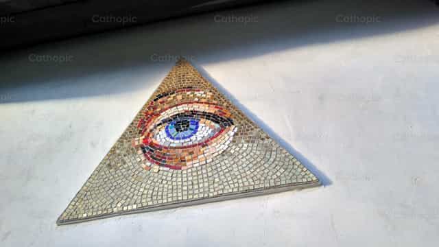 Mosaic of the Holy Trinity - Catholic stock images