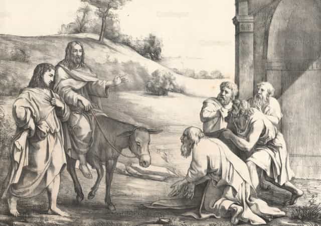 Jézus Krisztus bevonulása Jeruzsálembe - Katolikus stockképek - Fotó: Restored Christian Art
