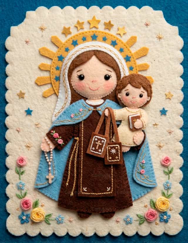 Unsere Liebe Frau vom Berg Karmel und das Jesuskind - Katholische Stockfotos - Foto von Clina CG