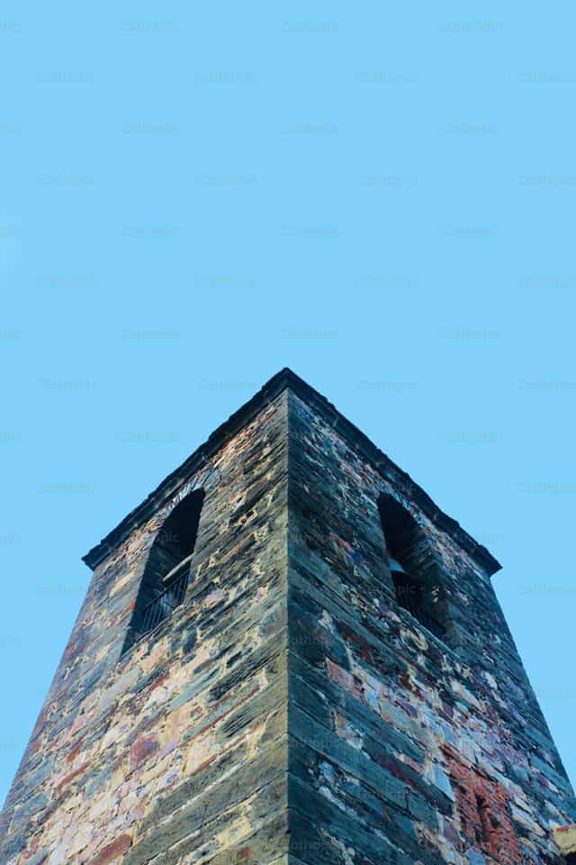 Igreja de pedra - Imagens católicas de stock