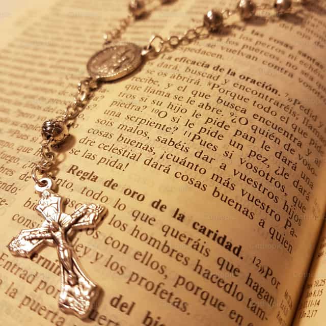 Bible and Rosary - Catholic stock images