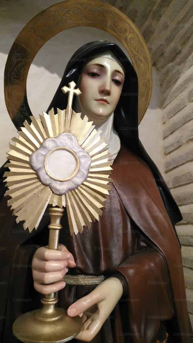 Heilige Klara von Assisi - Katholische Stockfotos